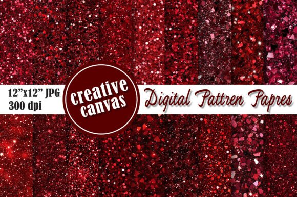 Download Red Glitter Digital Paper Bundle - Premium Resources