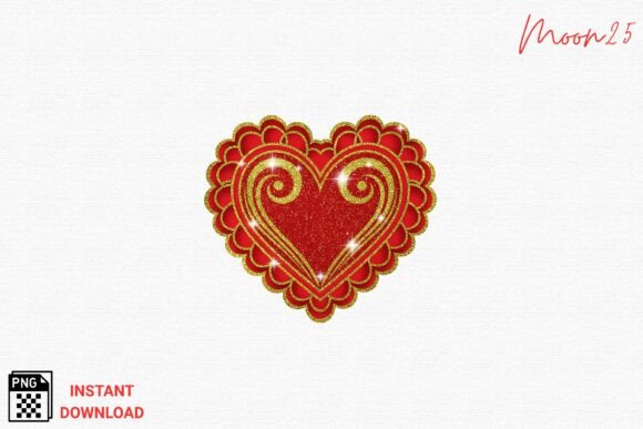 Download Glitter Red Heart Valentine PNG - Premium Resources
